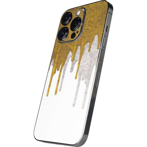 Paint Splatter Gold iPhone 16 Pro Skin